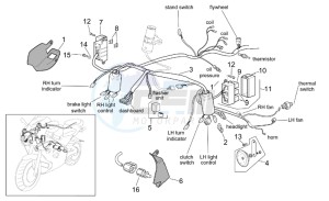 RSV 1000 Tuono drawing Front electrical system