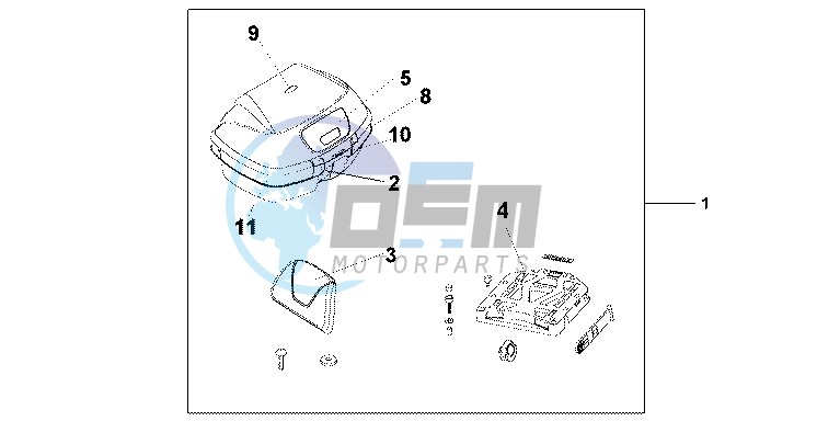 TOP BOX 45L SHASTA WHITE