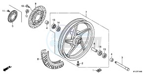 CBR250RB drawing FRONT WHEEL