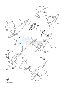 XJ6FA 600 DIVERSION F (ABS) (1DG5 1DG6) drawing SIDE COVER