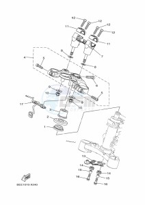 XSR700 MTM690D (BJX2) drawing STEERING