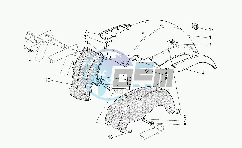 Rear mudguard