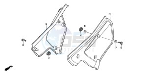 XR200R drawing SIDE COVER