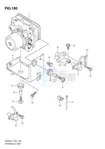 AN400 (E2) Burgman drawing HYDRAULIC UNIT (AN400AL1 E24)