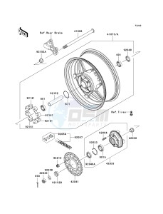 ZX 1000 E [NINJA ZX-10R] (E8F-E9FA) 0E9F drawing REAR WHEEL_CHAIN