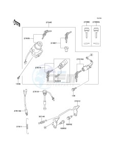 KMX 125 A [KMX 125] (A12-A14) [KMX 125] drawing IGNITION SWITCH