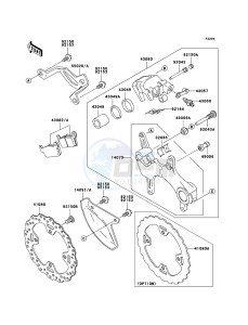 KLX450R KLX450A9F EU drawing Rear Brake