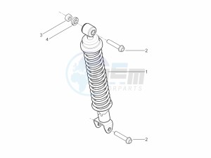 Typhoon 50 2T E2 (EMEA) drawing Rear suspension - Shock absorber/s