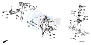 TRX500FPEB drawing STEERING SHAFT ( POWER STEERING)