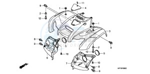 TRX420FAC drawing FRONT FENDER