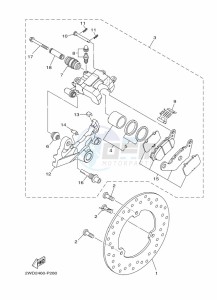 MT-25 MTN250-A (B2E2) drawing REAR BRAKE CALIPER