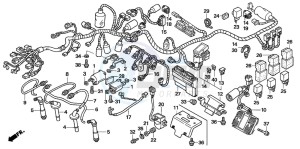 CB1300A CB1300SUPER FOUR drawing WIRE HARNESS/IGNITION COI L (CB1300/A)