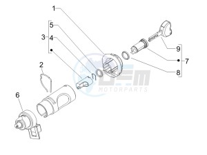 Liberty 125 4t 3v ie e3 drawing Locks