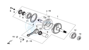 HD 2 125 drawing CRANKSHAFT / PISTON / PISTON RING