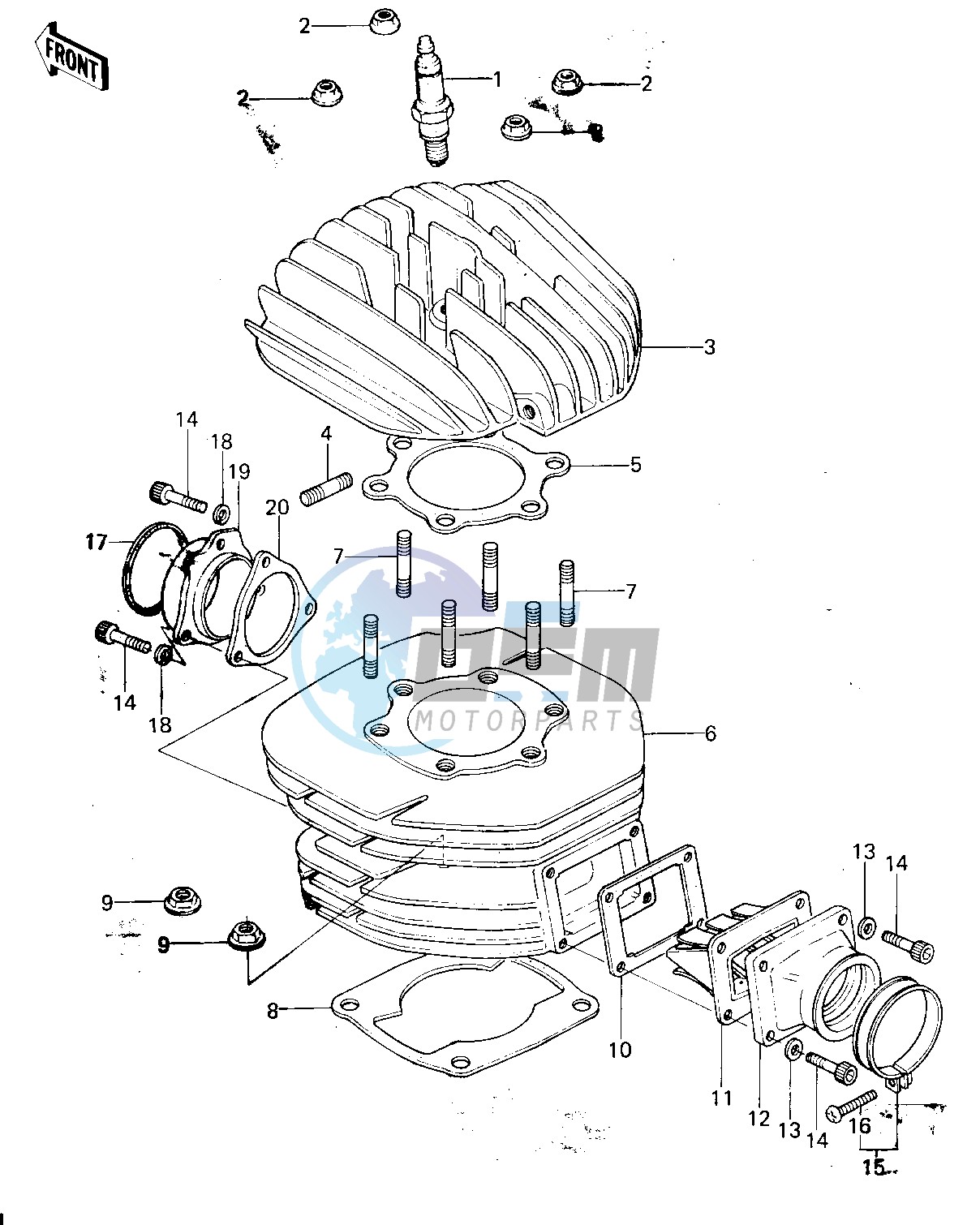 CYLINDER HEAD_CYLINDER_REED VALVE -- 78-79- -