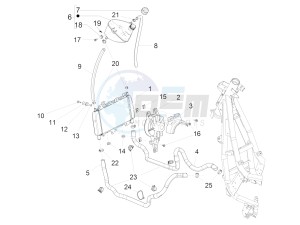 BEVERLY 350 ST 4T 4V IE ABS E4 (NAFTA) drawing Cooling system