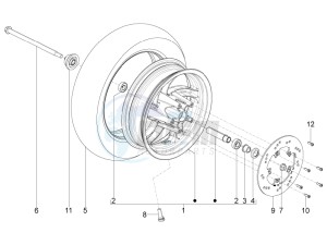 SR Motard 125 4t e3 drawing Front wheel