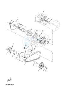 YP125RA (ABS) X-MAX125 ABS X-MAX125 ABS (2ABE) drawing CLUTCH