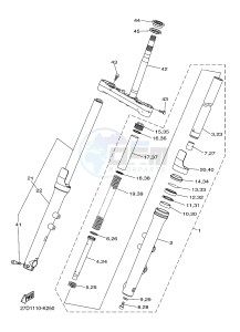 XVS1300CU XVS1300 CUSTOM XVS1300 CUSTOM (2SSA) drawing FRONT FORK