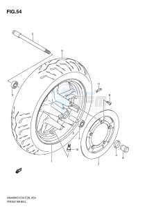 AN400 (E3-E28) Burgman drawing FRONT WHEEL