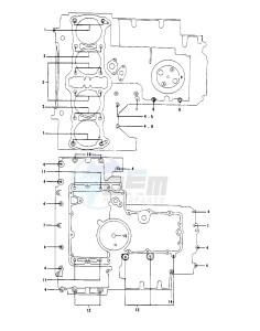 KZ 1000 C [POLICE 1000] (C1-C1A) [POLICE 1000] drawing CRANKCASE BOLT & STUD PATTERN -- 78 C1_C1A- -