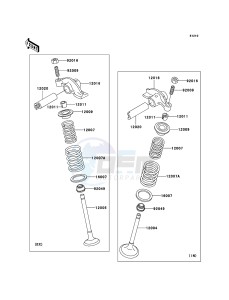 KLF250 KLF250A6F EU GB drawing Valve(s)