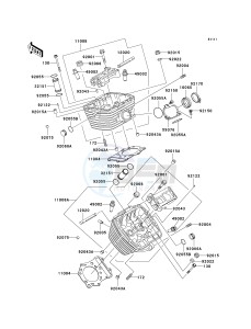 VN 800 B [VULCAN 800 CLASSIC] (B10) B10 drawing CYLINDER HEAD