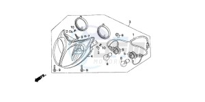 SZX50X X8R-X drawing HEADLIGHT