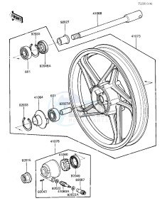 ZN 700 A [LTD SHAFT] (A1-A2) [LTD SHAFT] drawing FRONT WHEEL_HUB