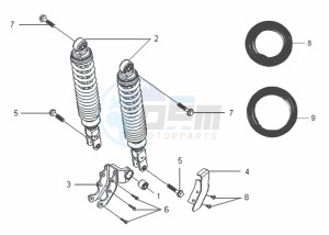 VS 125 EURO3 drawing REAR SUSPENSION