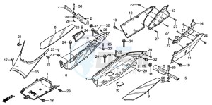 FES125 S-WING drawing FLOOR PANEL/CENTER COVER (FES1257/A7)(FES1507/A7)