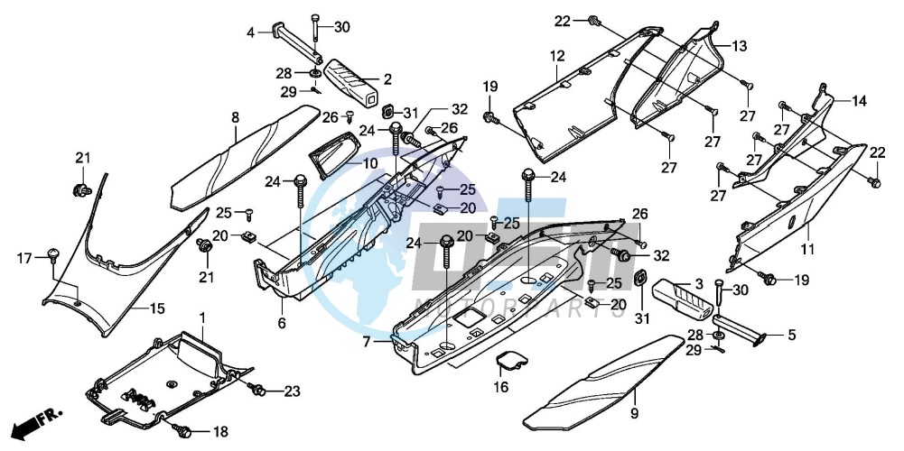 FLOOR PANEL/CENTER COVER (FES1257/A7)(FES1507/A7)