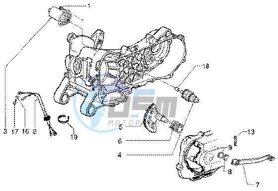 Starting motor-starter lever