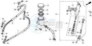 XL1000V VARADERO drawing REAR BRAKE MASTER CYLINDER