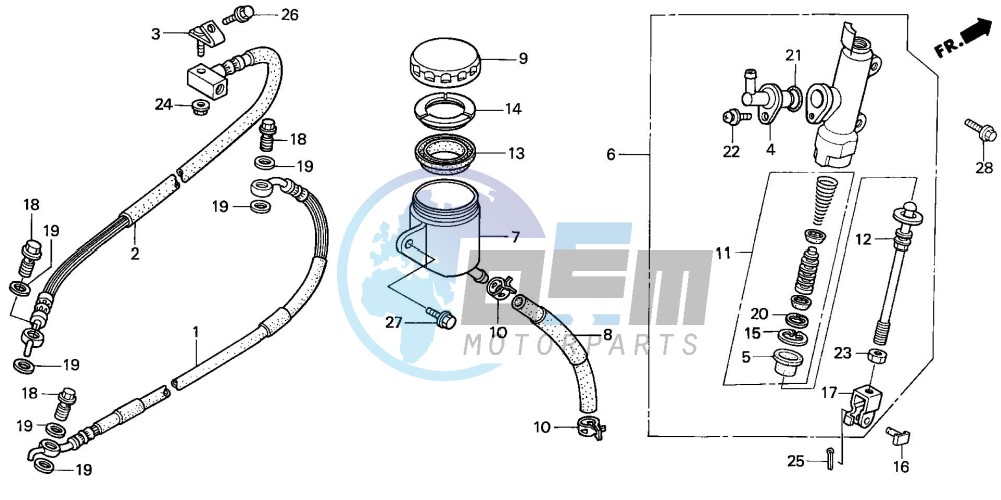 REAR BRAKE MASTER CYLINDER