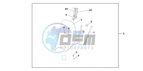 HIGH WINDSCREEN (WITHOUT KNUCKLE VISORS)