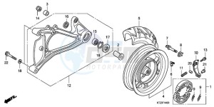 PES125R9 France - (F / CMF STC 2F) drawing REAR WHEEL/SWINGARM