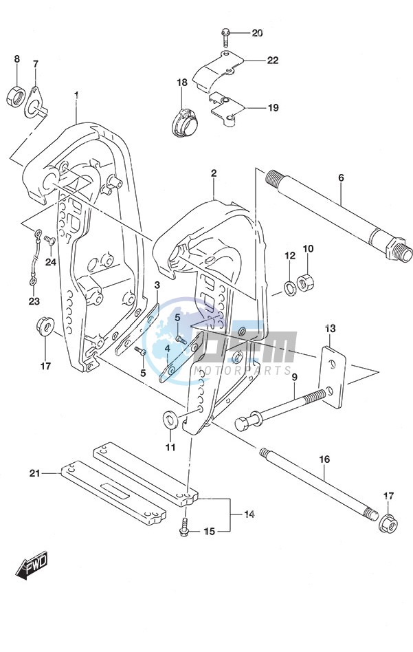 Clamp Bracket w/Transom (X or XX)