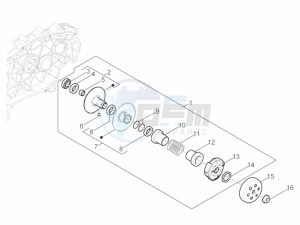 Typhoon 50 4T 4V E2 (NAFTA) drawing Driven pulley