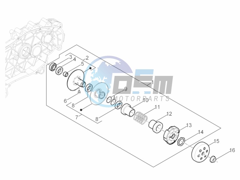 Driven pulley