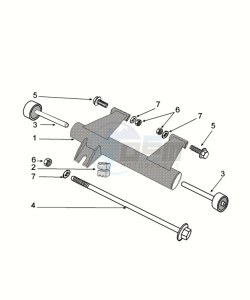 KISBEE 50 A SLN drawing ENGINE BRACKET