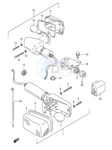 DR800S (E4) drawing TURN SIGNAL LAMP (MODEL R)