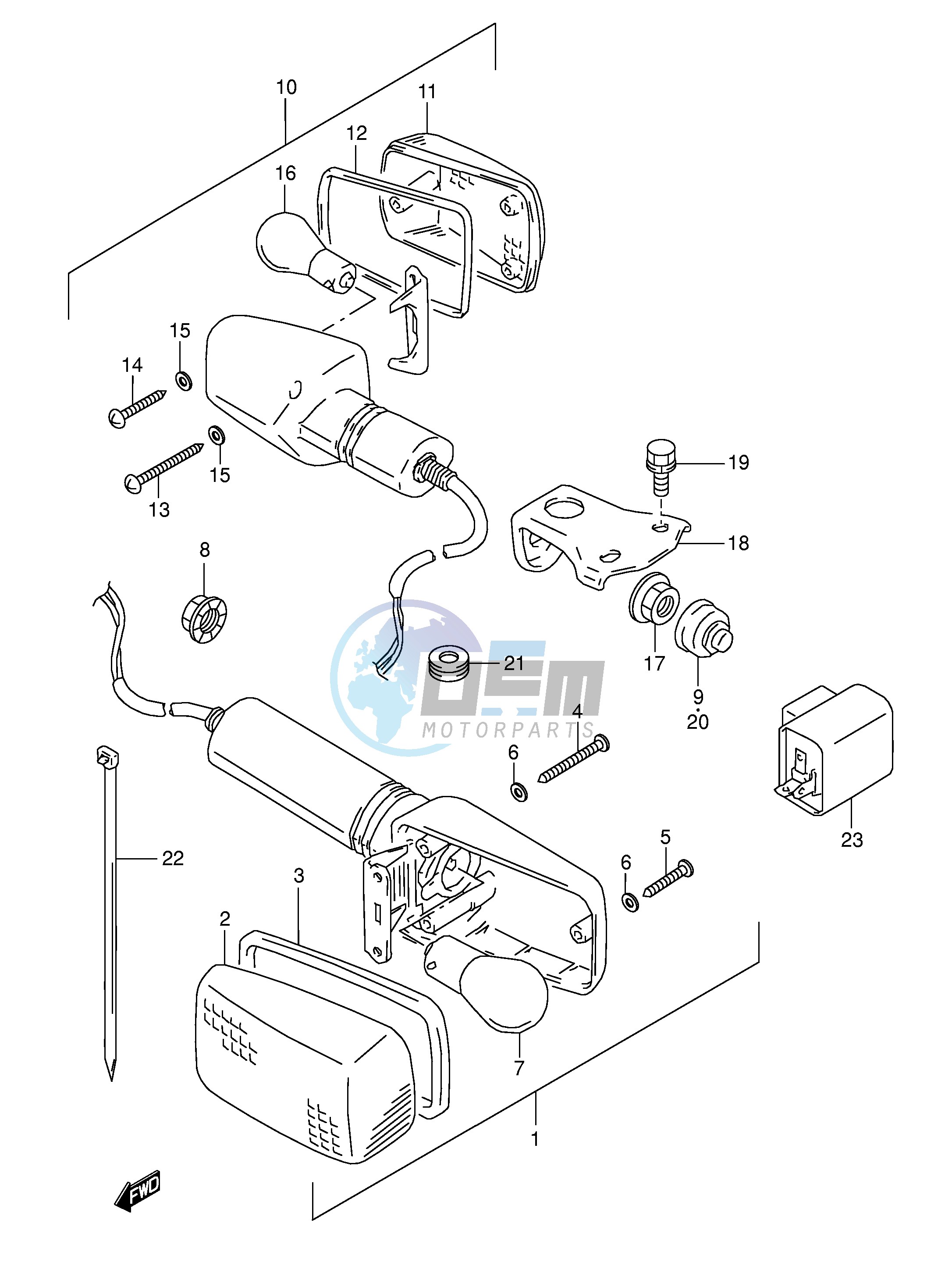 TURN SIGNAL LAMP (MODEL R)