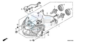 ST13009 France - (F / CMF MME) drawing HEADLIGHT