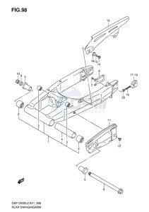 GSF-1250S ABS BANDIT EU drawing REAR SWINGINGARM