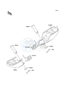 KX85/KX85-<<II>> KX85ADF EU drawing Footrests