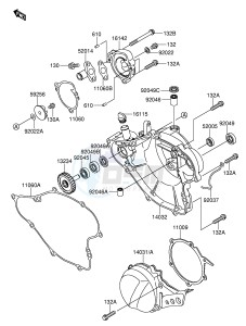 RM65 (E3) drawing ENGINE COVER