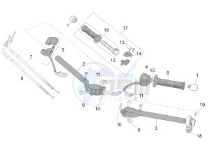 RSV4 1000 RR drawing Handlebar controls