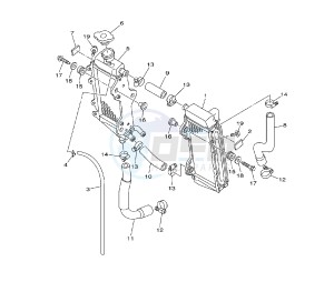 YZ LC 125 drawing RADIATOR AND HOSE