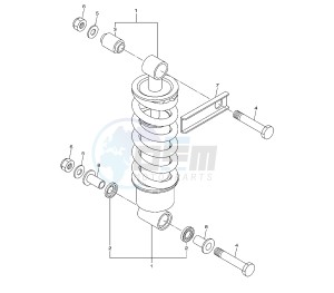 XJ6-N 600 drawing REAR SUSPENSION